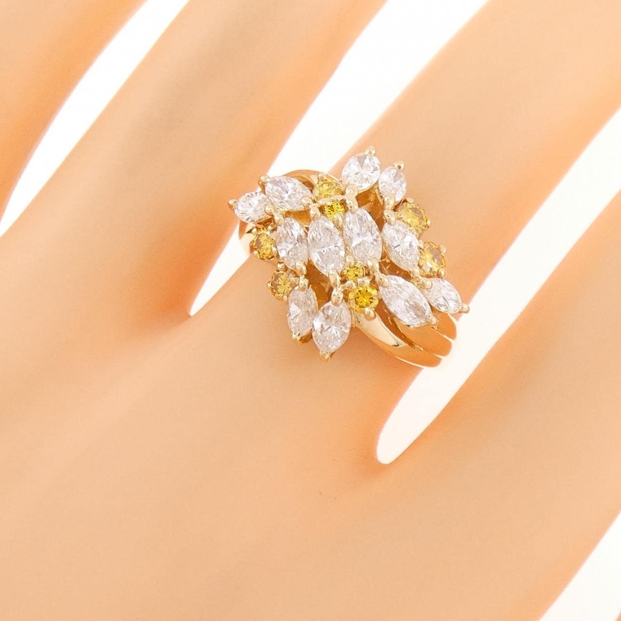 K18YG ダイヤモンド リング 1.67CT