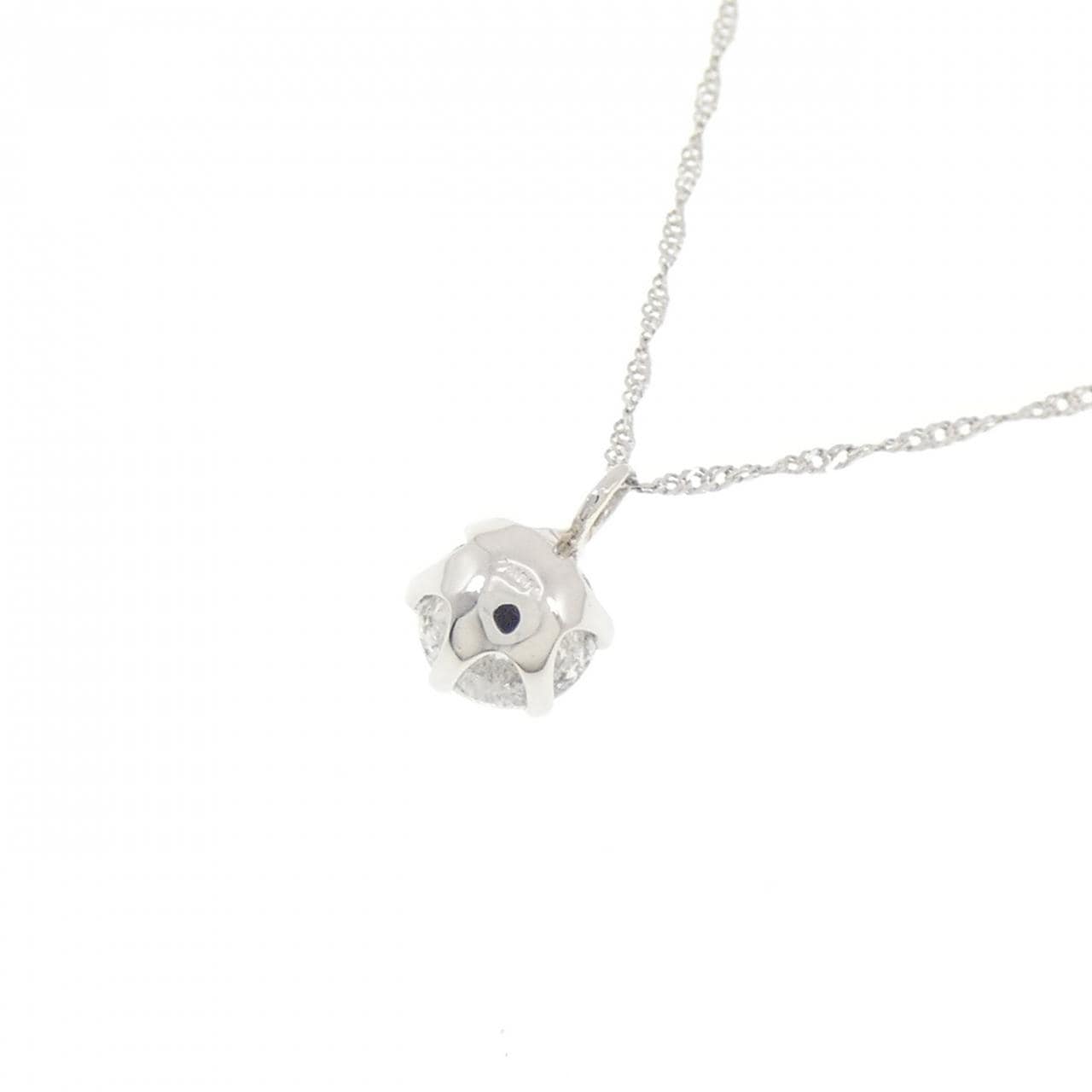 PT1000/PT850 ソリティア ダイヤモンド ネックレス 0.5CT