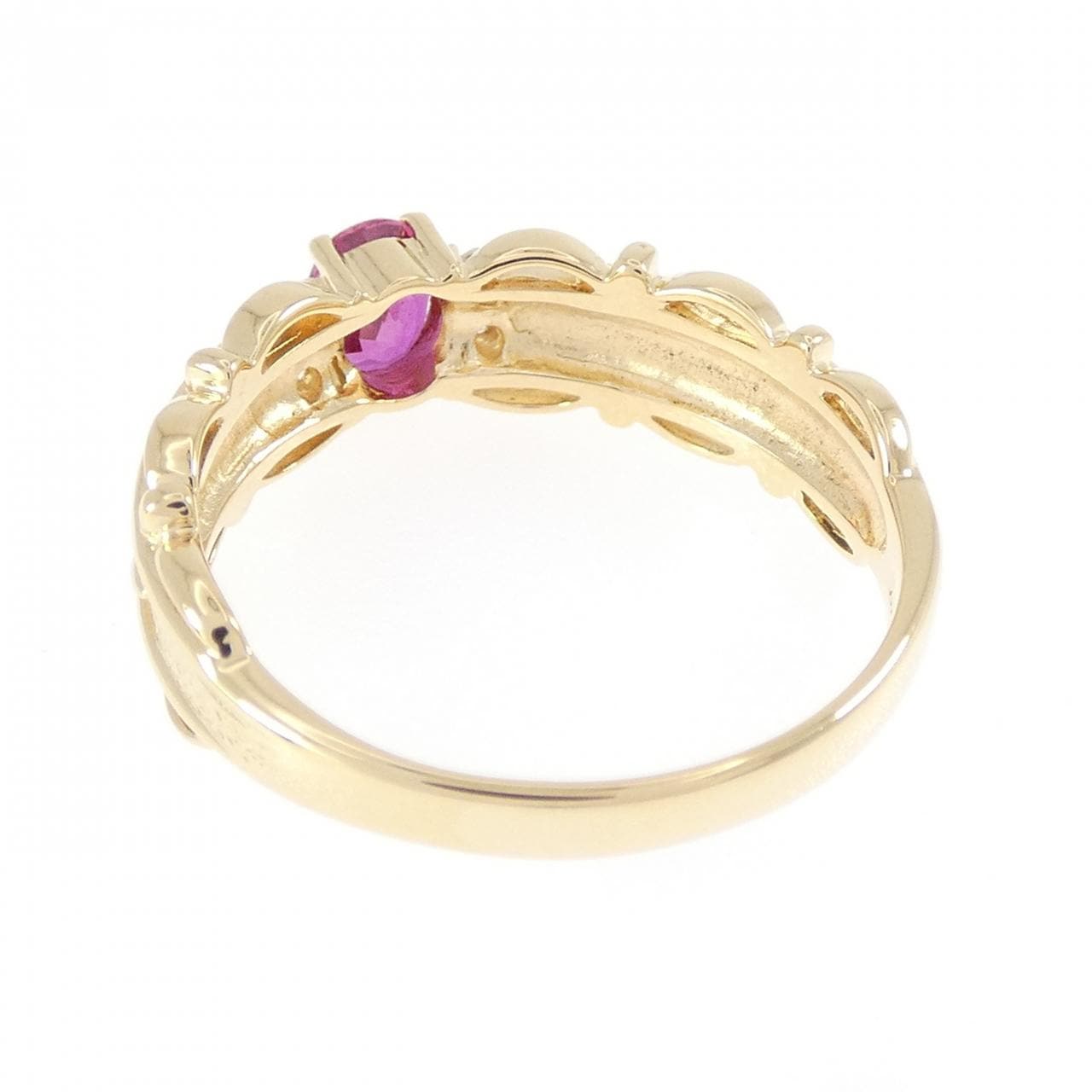 K18YG ルビー リング 0.33CT