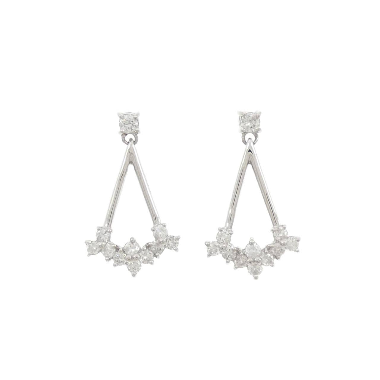 PT900 ダイヤモンド ピアス 0.50CT