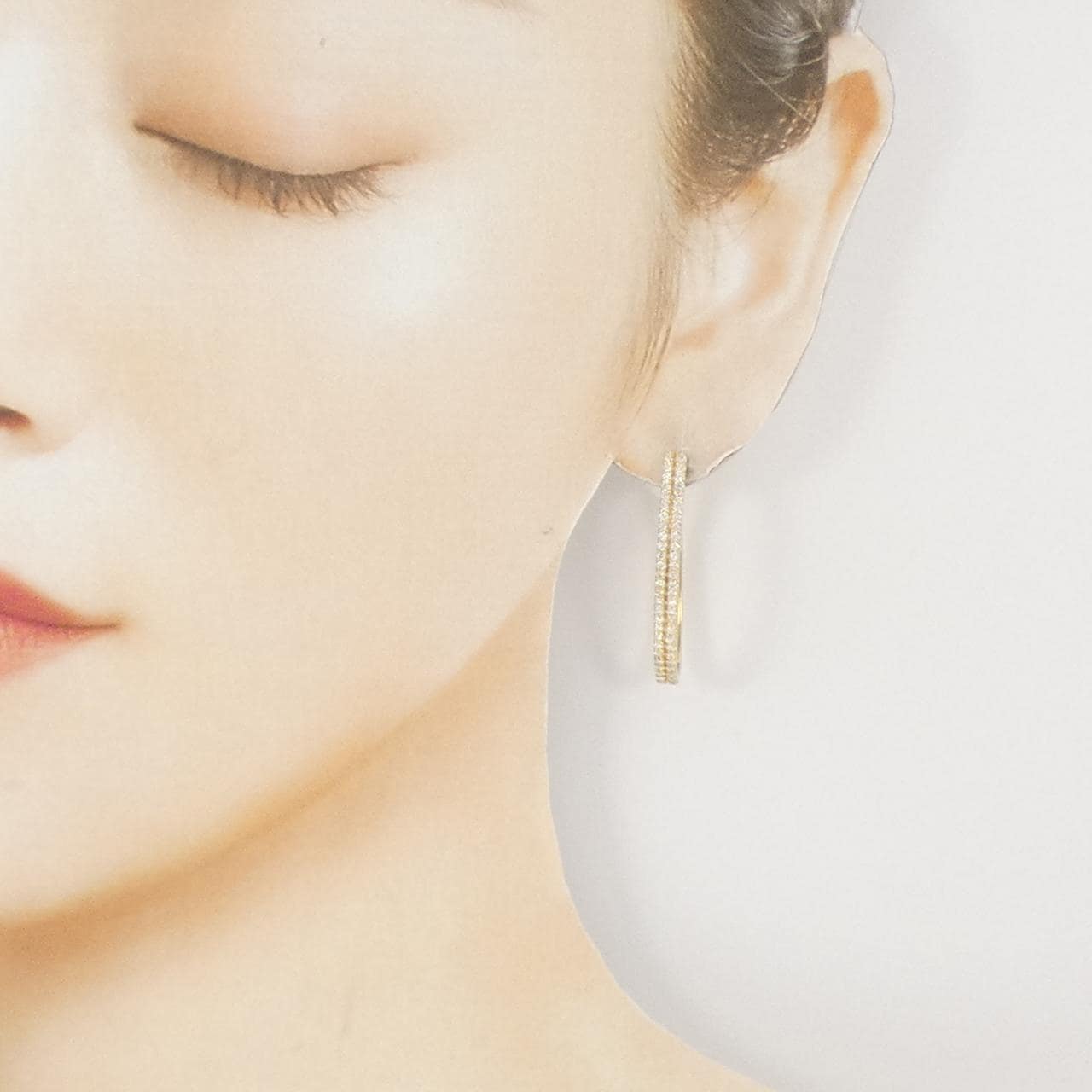 K18YG ダイヤモンド ピアス 1.00CT