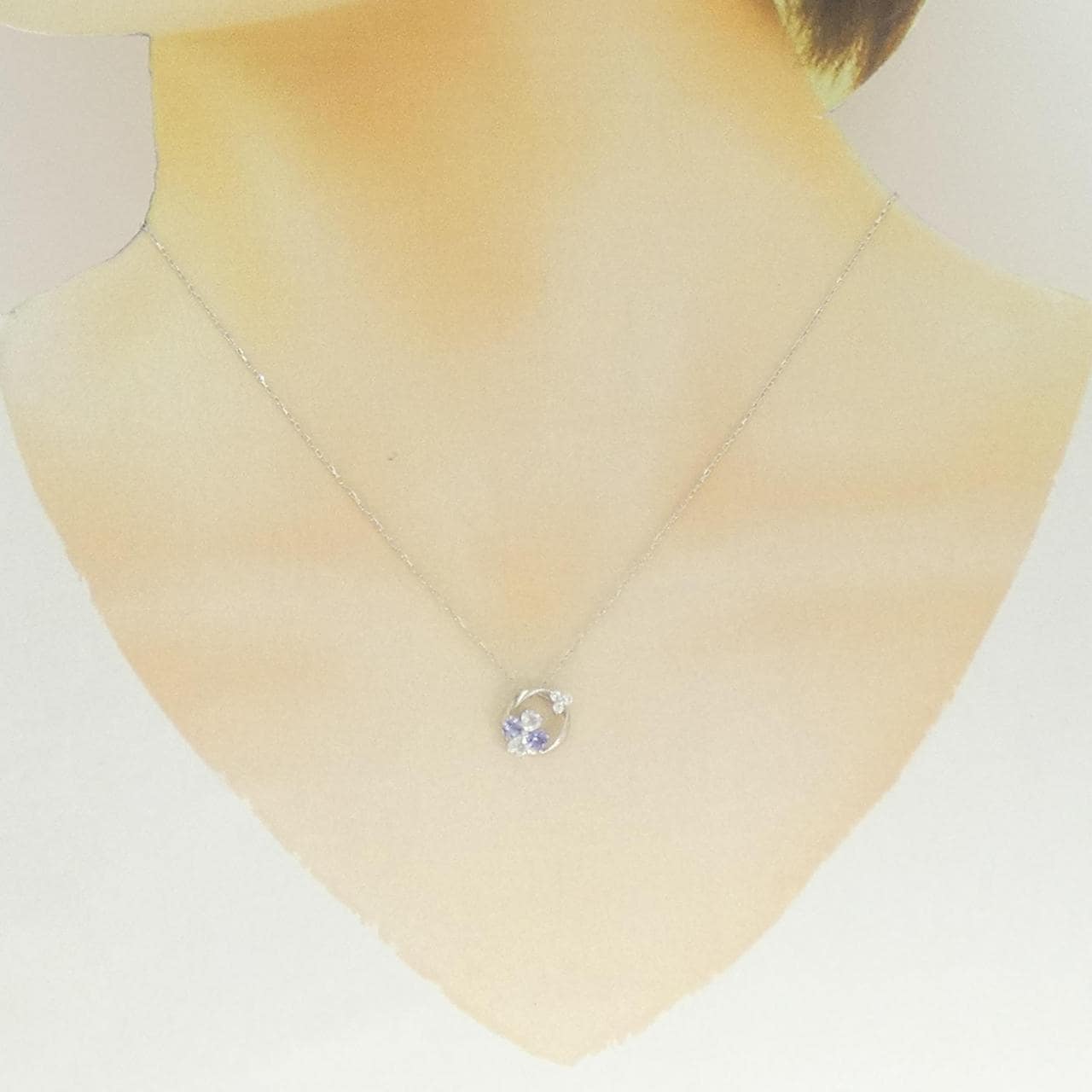 クミキョク フラワー カラーストーン ネックレス