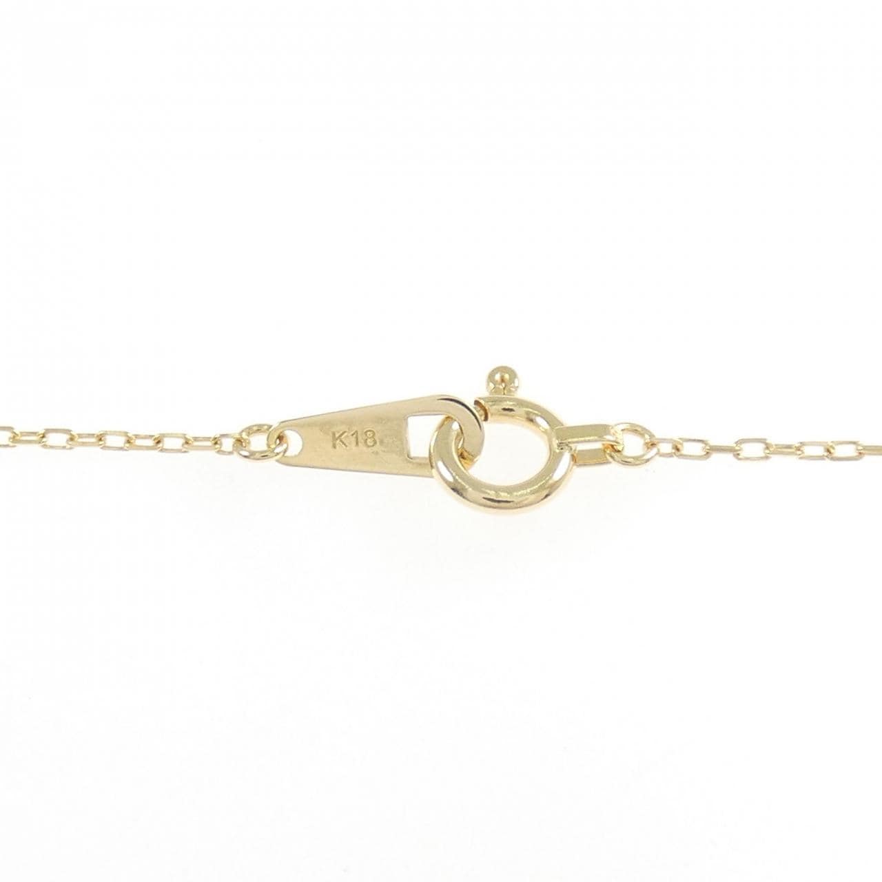 K18YG バタフライ ダイヤモンド ネックレス 0.07CT
