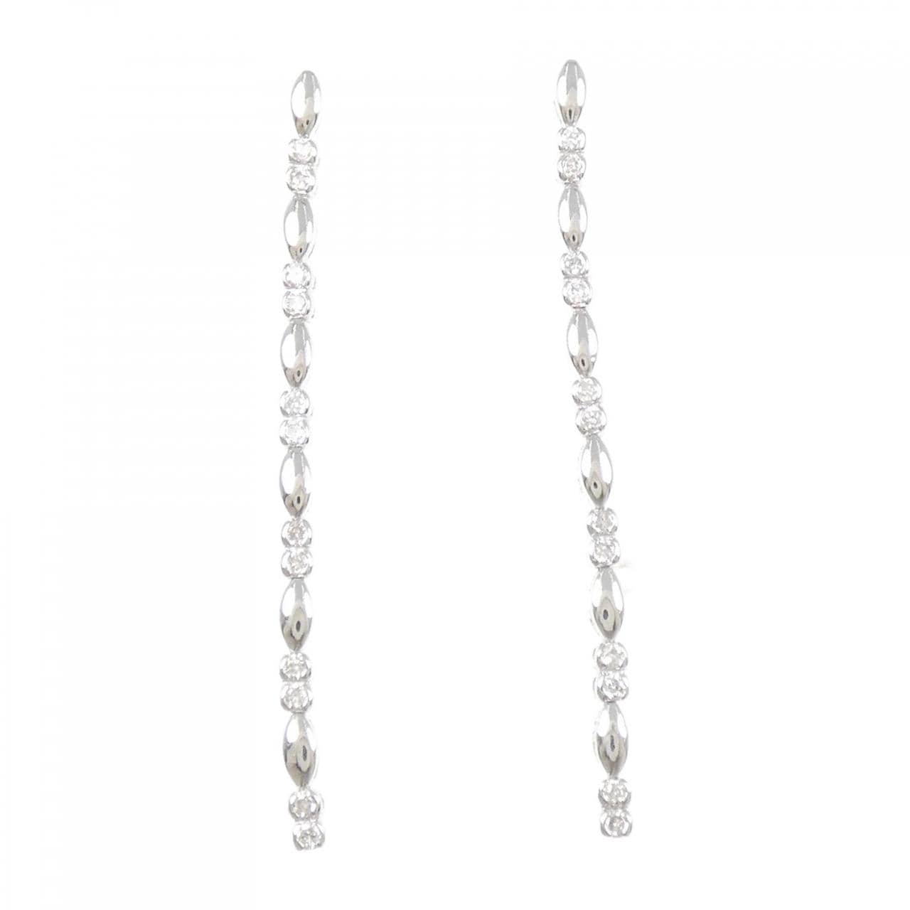 K14WG ダイヤモンド ピアス