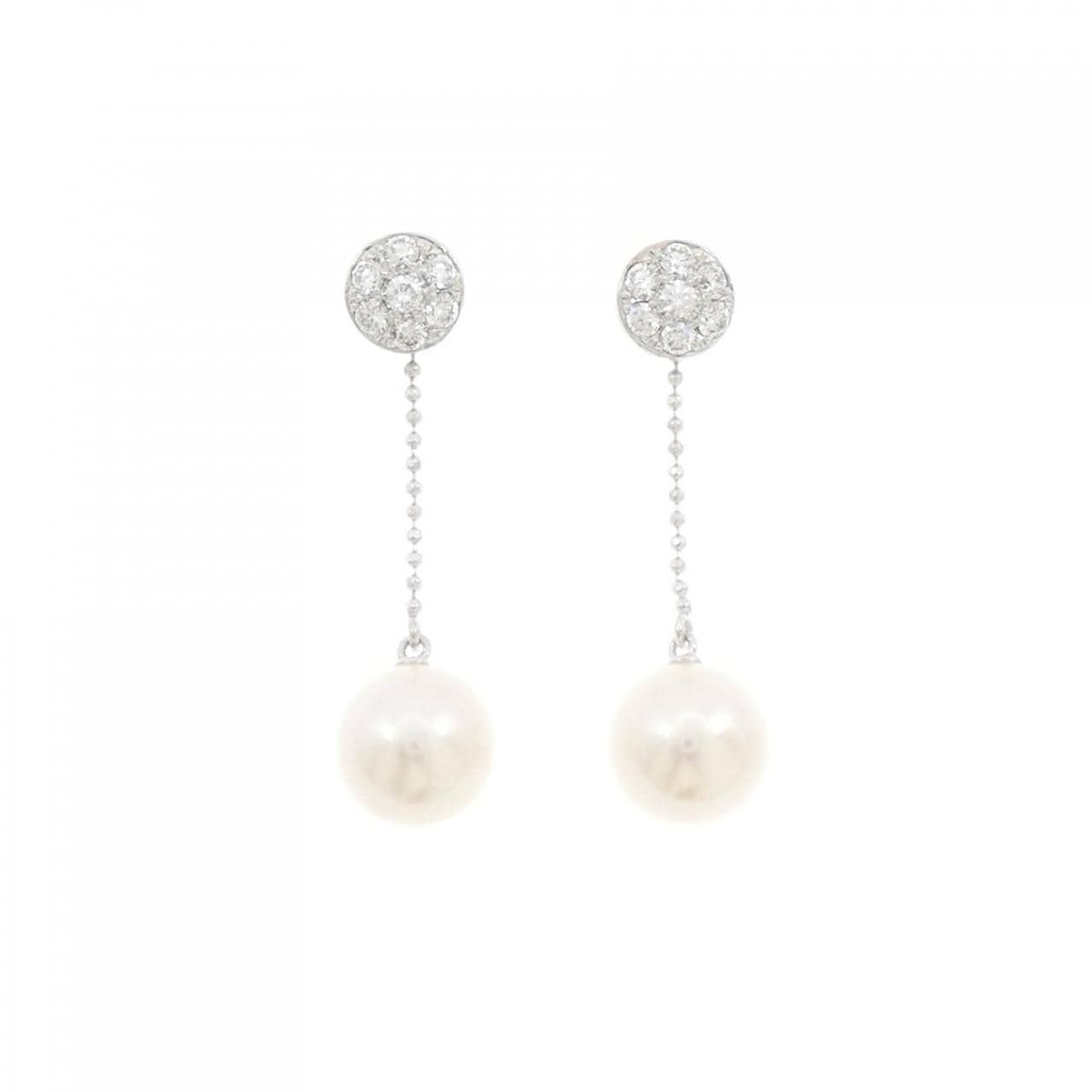 K18WG アコヤパール ピアス 8.5mm