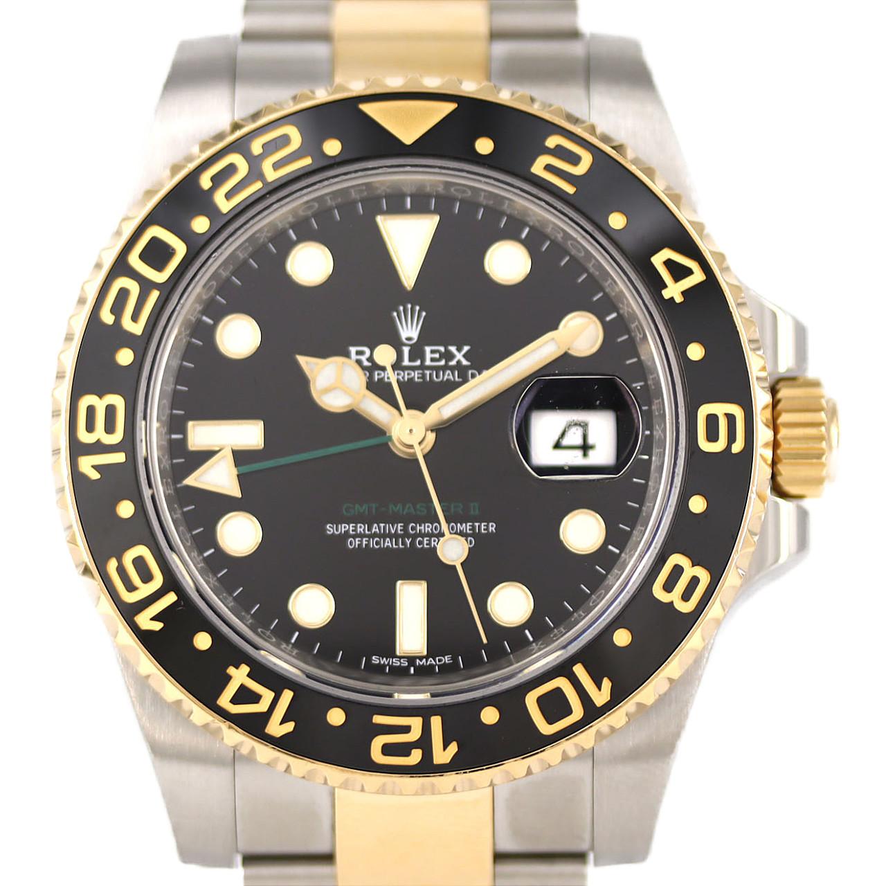 ロレックス GMTマスターⅡ 116713LN SSxYG 自動巻 ランダム番