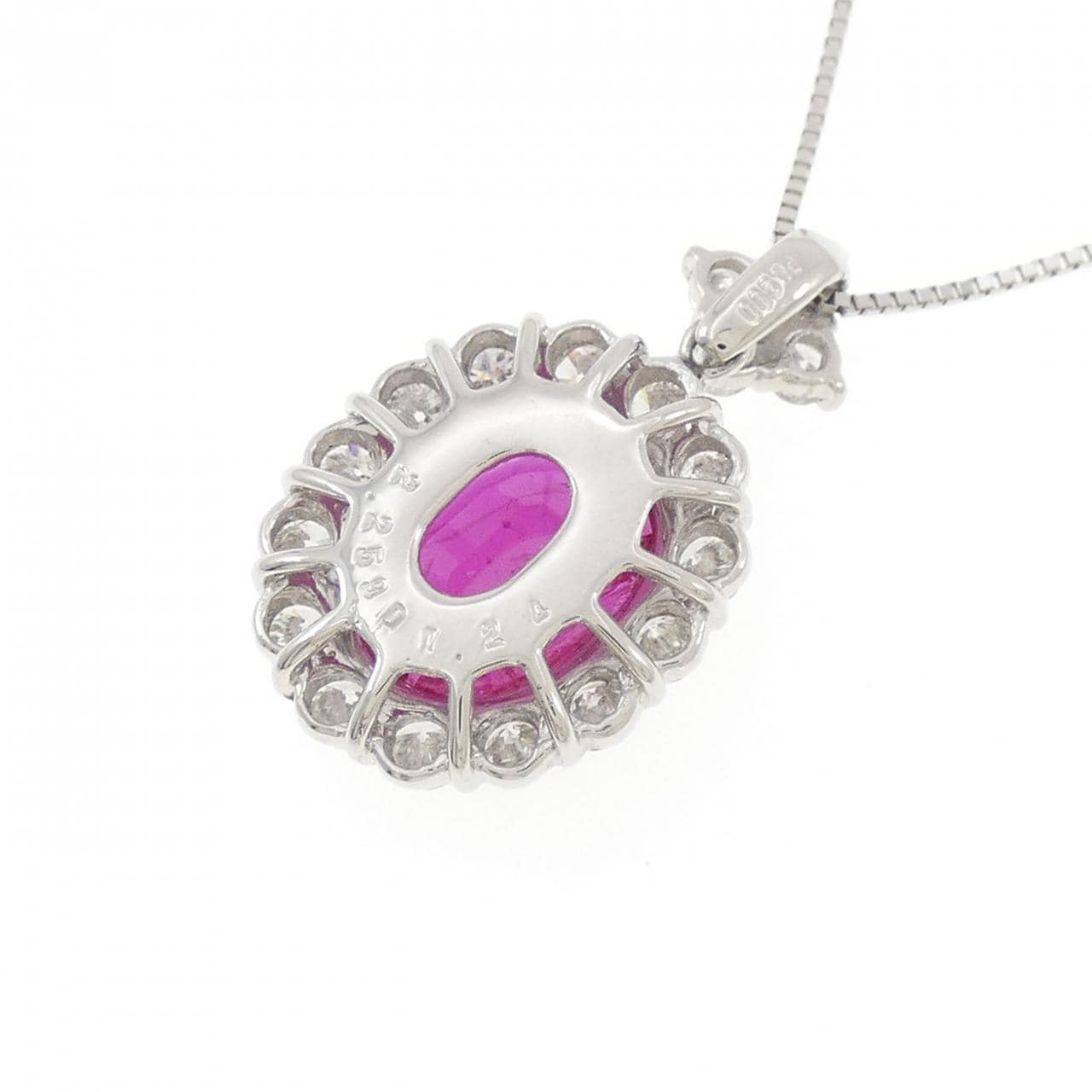 PT900/PT850 ルビー ネックレス 2.259CT モザンビーク産