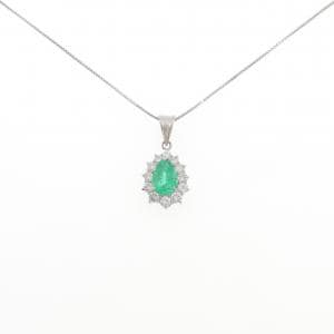 PT900/PT850 エメラルド ネックレス 1.58CT