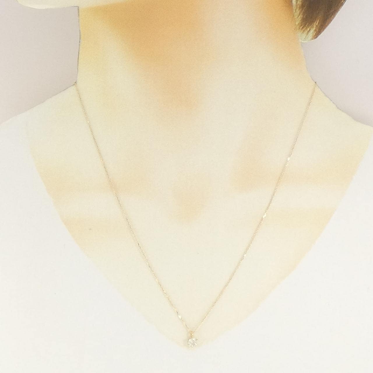 K18YG ソリティア ダイヤモンド ネックレス 0.321CT