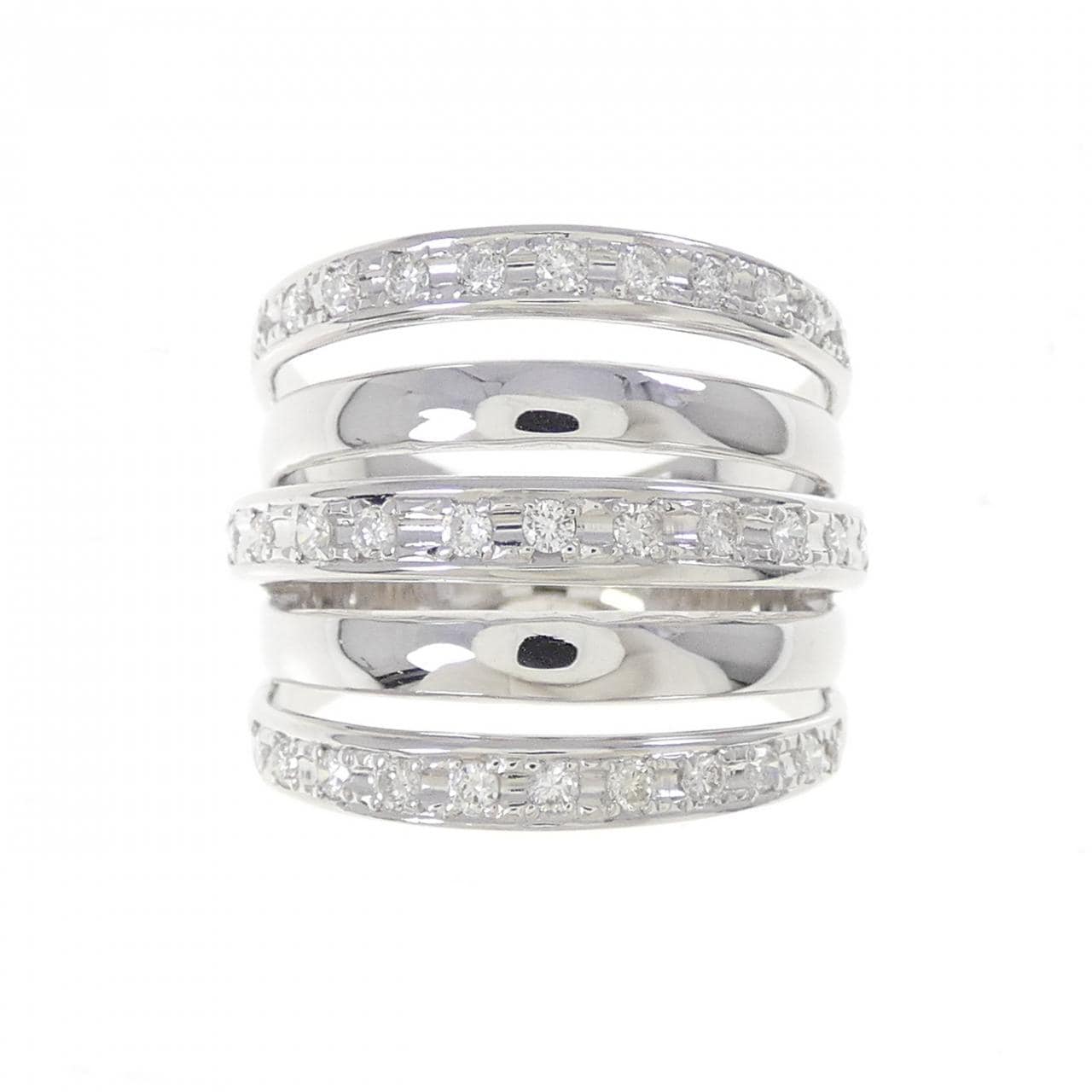 K18WG ダイヤモンド リング