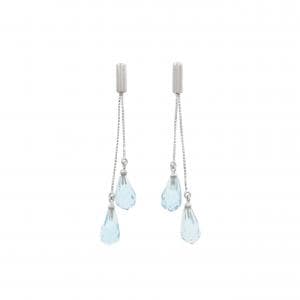 K18WG ブルートパーズ ピアス