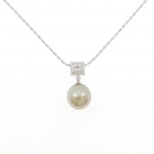 K18WG/750WG 黒蝶パール ネックレス 11.2mm