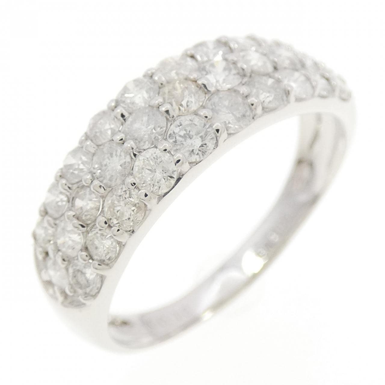 K18WG パヴェ ダイヤモンド リング 1.00CT