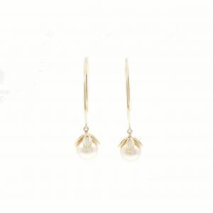 K18YG/PT850 アコヤパール ピアス