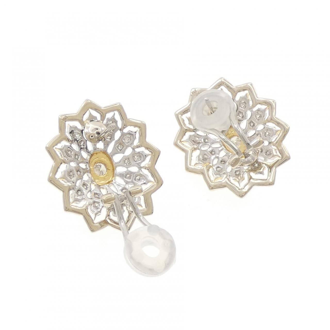 K18WG/K18YG ダイヤモンド ピアス