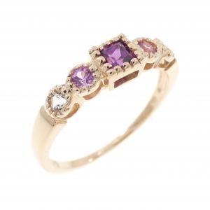 K18PG カラーストーン リング