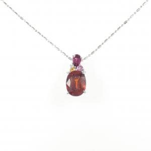 K18WG ガーネット ネックレス 6.001CT