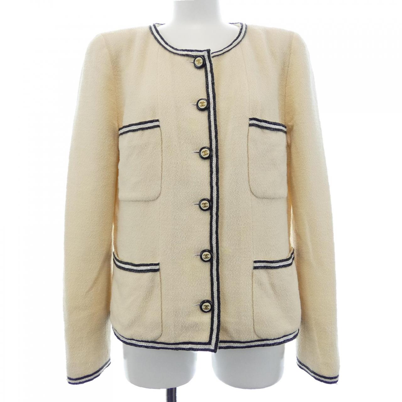 【ヴィンテージ】シャネル CHANEL P04834V04021 95P ノーカラージャケット