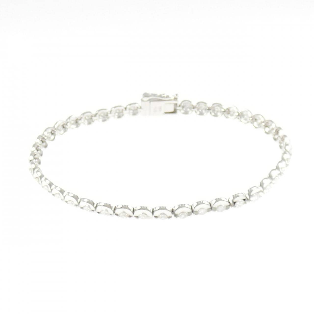 K18WG ダイヤモンド ブレスレット 2.00CT