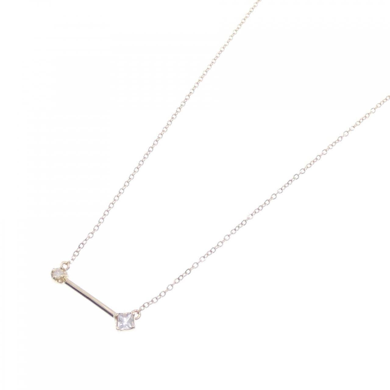 14KYG white sapphire necklace