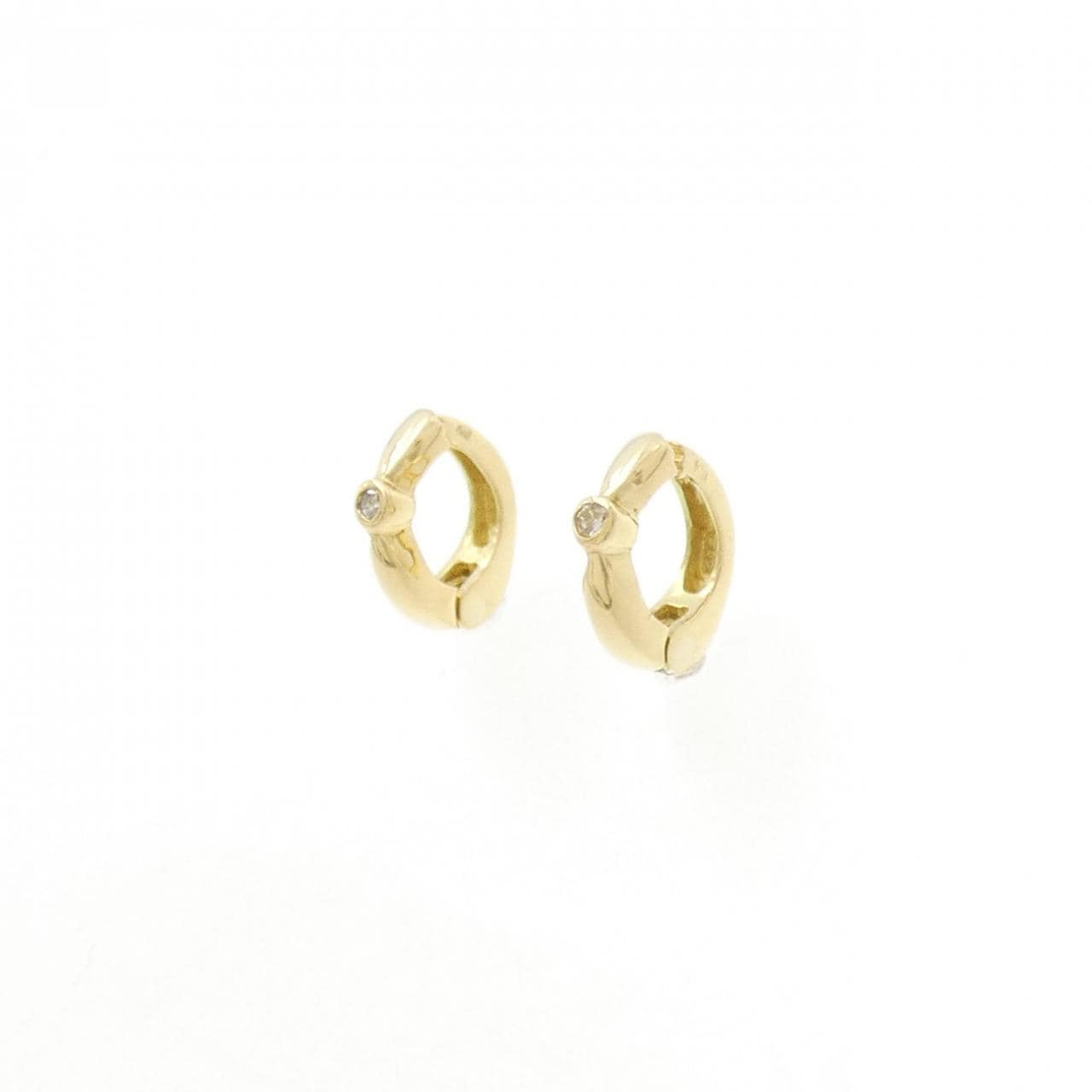 K18YG钻石耳夹0.04CT