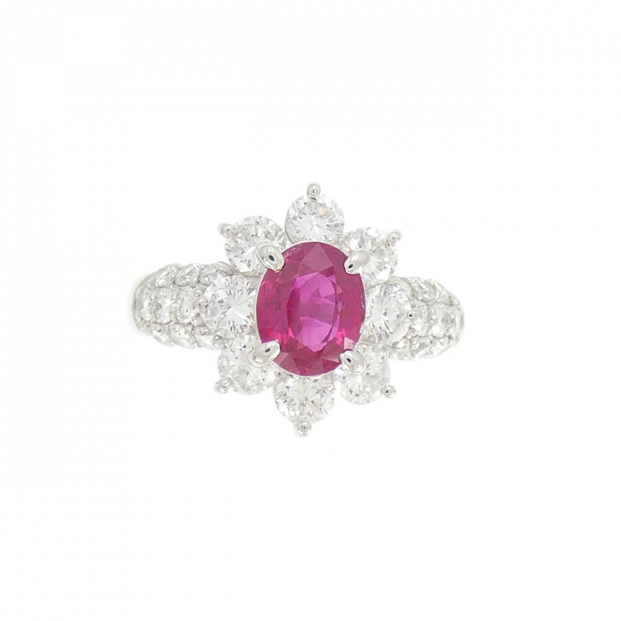 PT900 ルビー リング 1.137CT ビルマ産