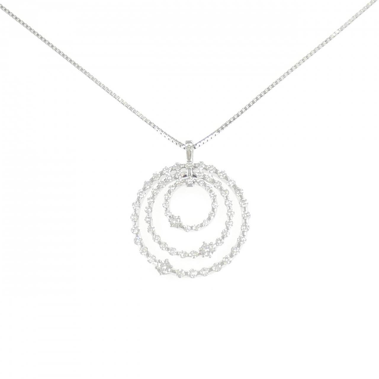 K18WG ダイヤモンド ネックレス 1.52CT