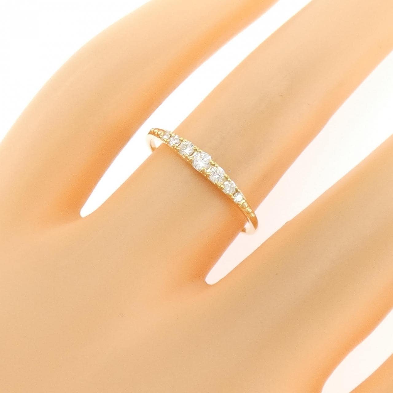 【リメイク】K18YG ダイヤモンド リング 0.15CT