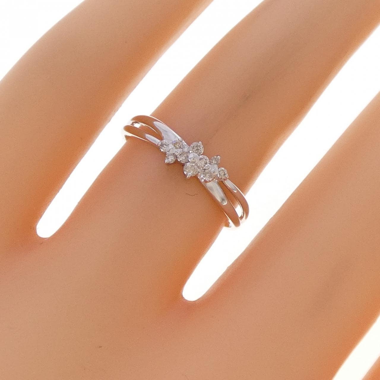 K10WG ダイヤモンド リング 0.10CT