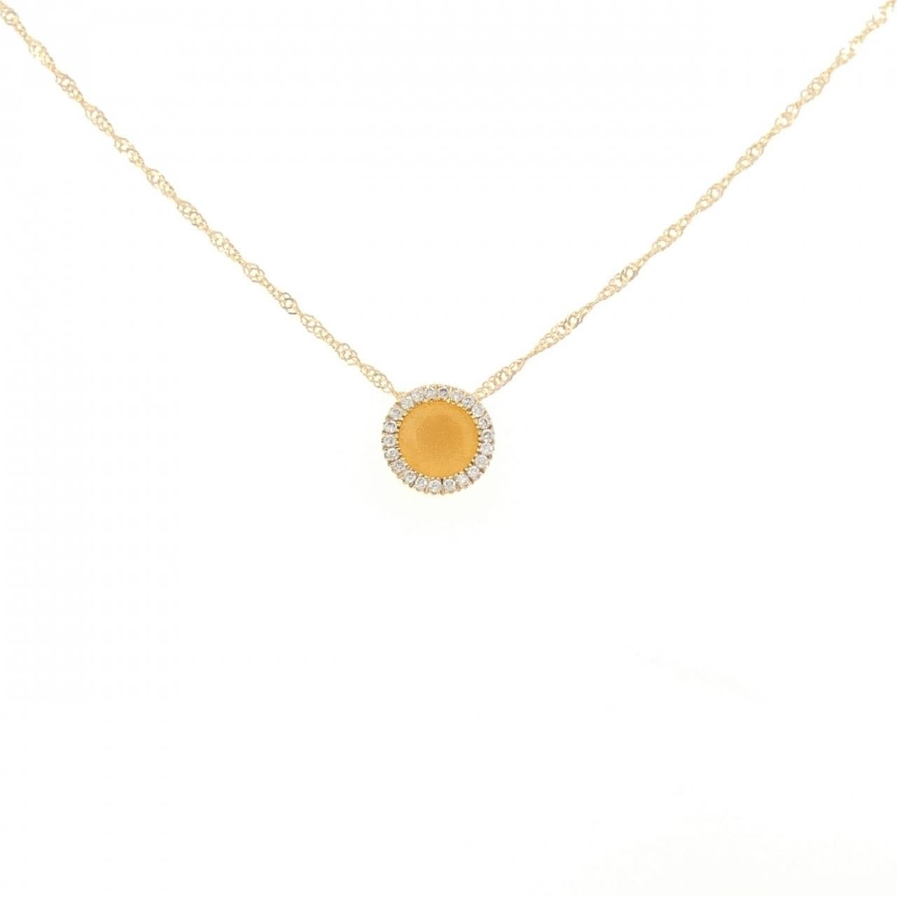 18KYG/K18YG Moonstone Necklace