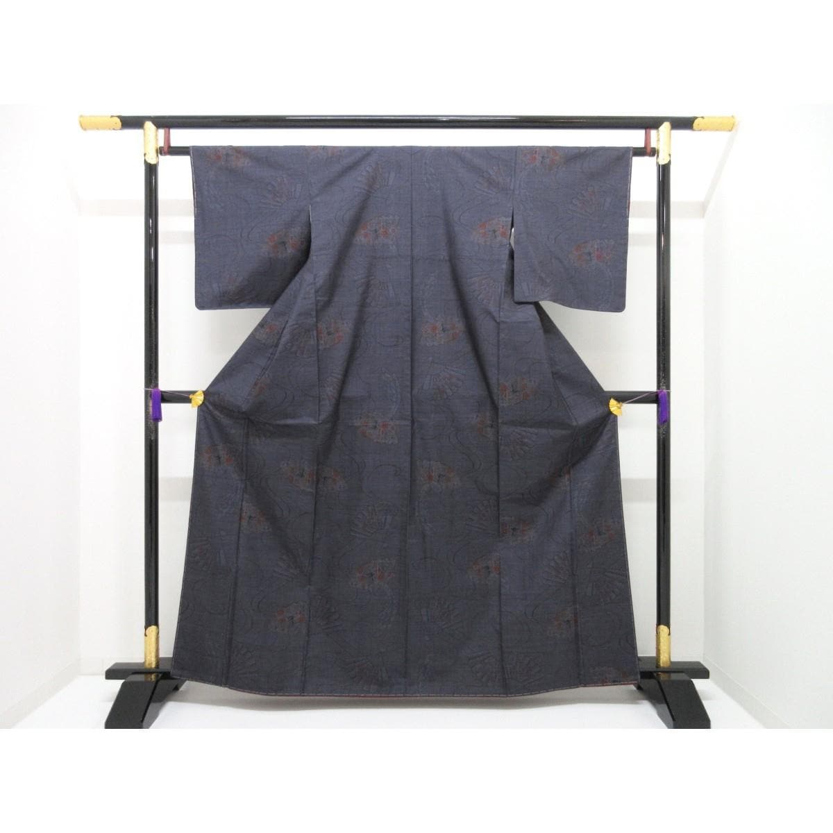 【未使用品】紬　【大島紬】裄丈Ｓ寸　九マルキ