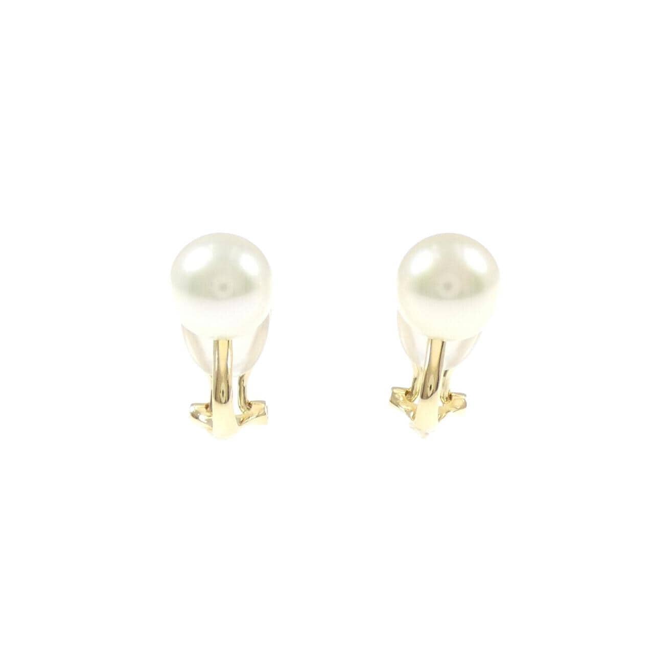 K18YG Akoya pearl earrings 8mm