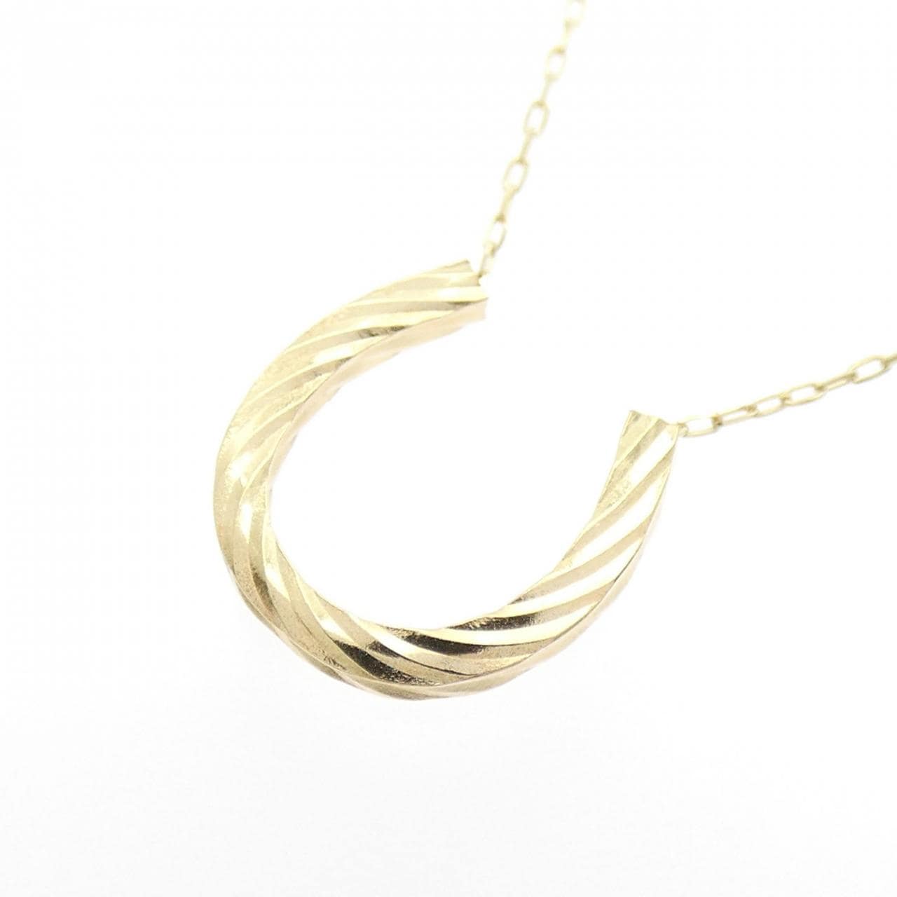 K18YG ホースシュー ネックレス