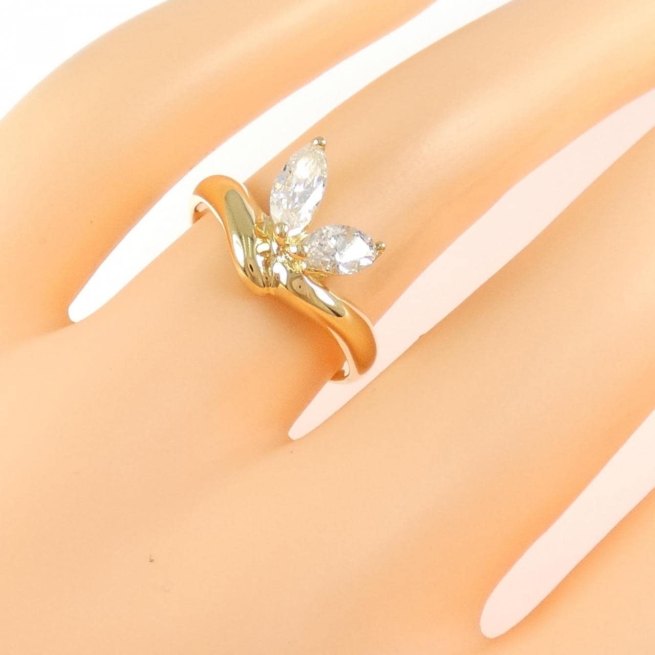 K18YG ダイヤモンド リング 0.90CT