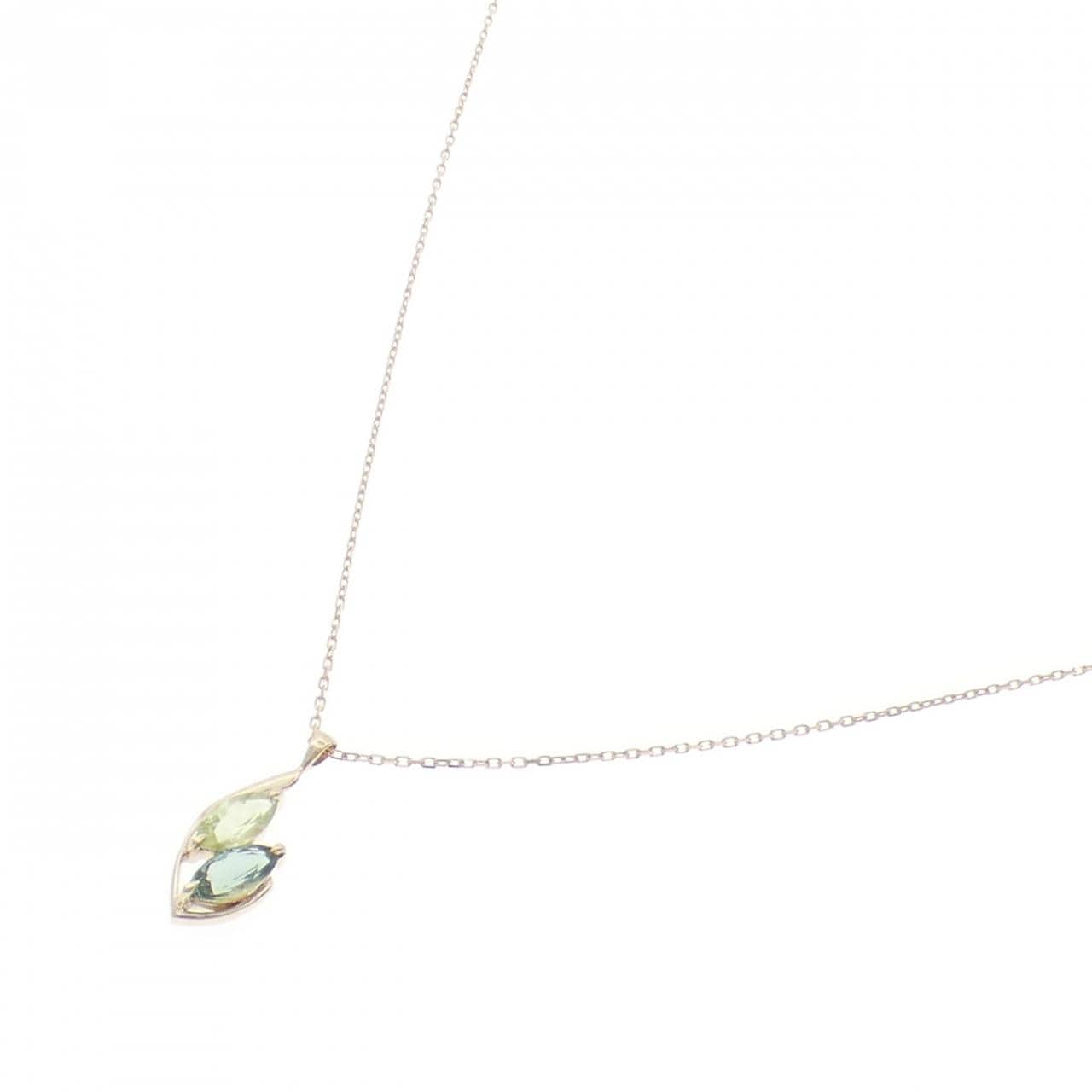 K10WG ペリドット ネックレス