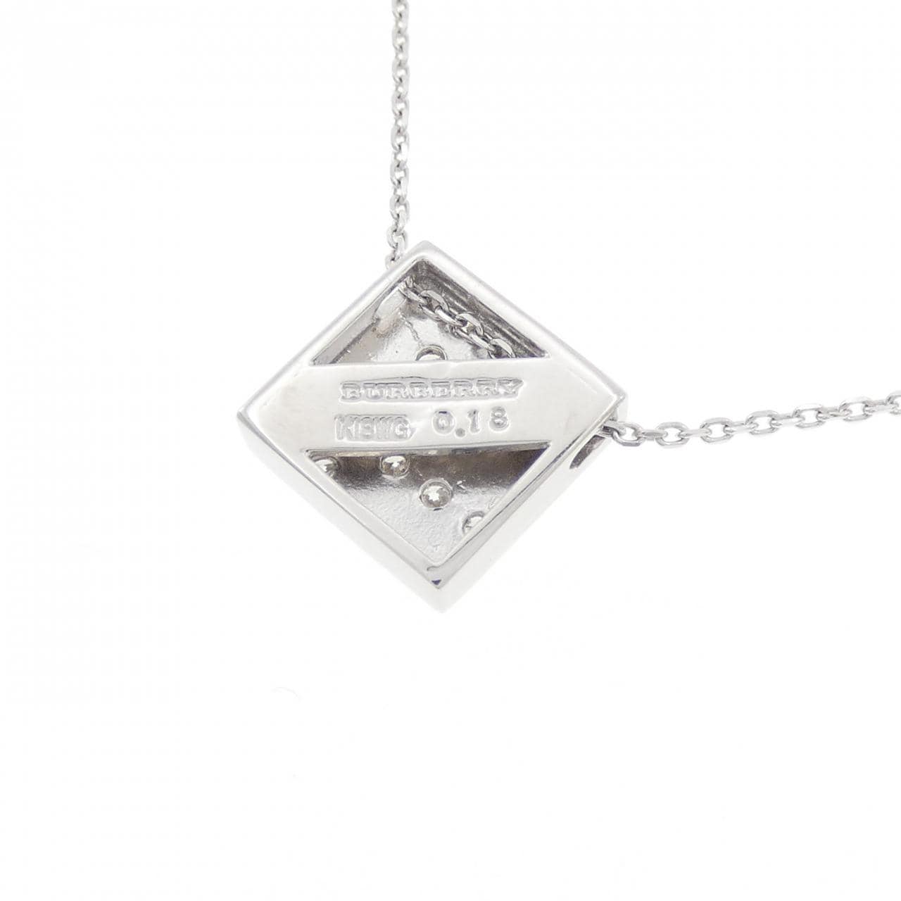 K18WG ダイヤモンド ネックレス 0.18CT