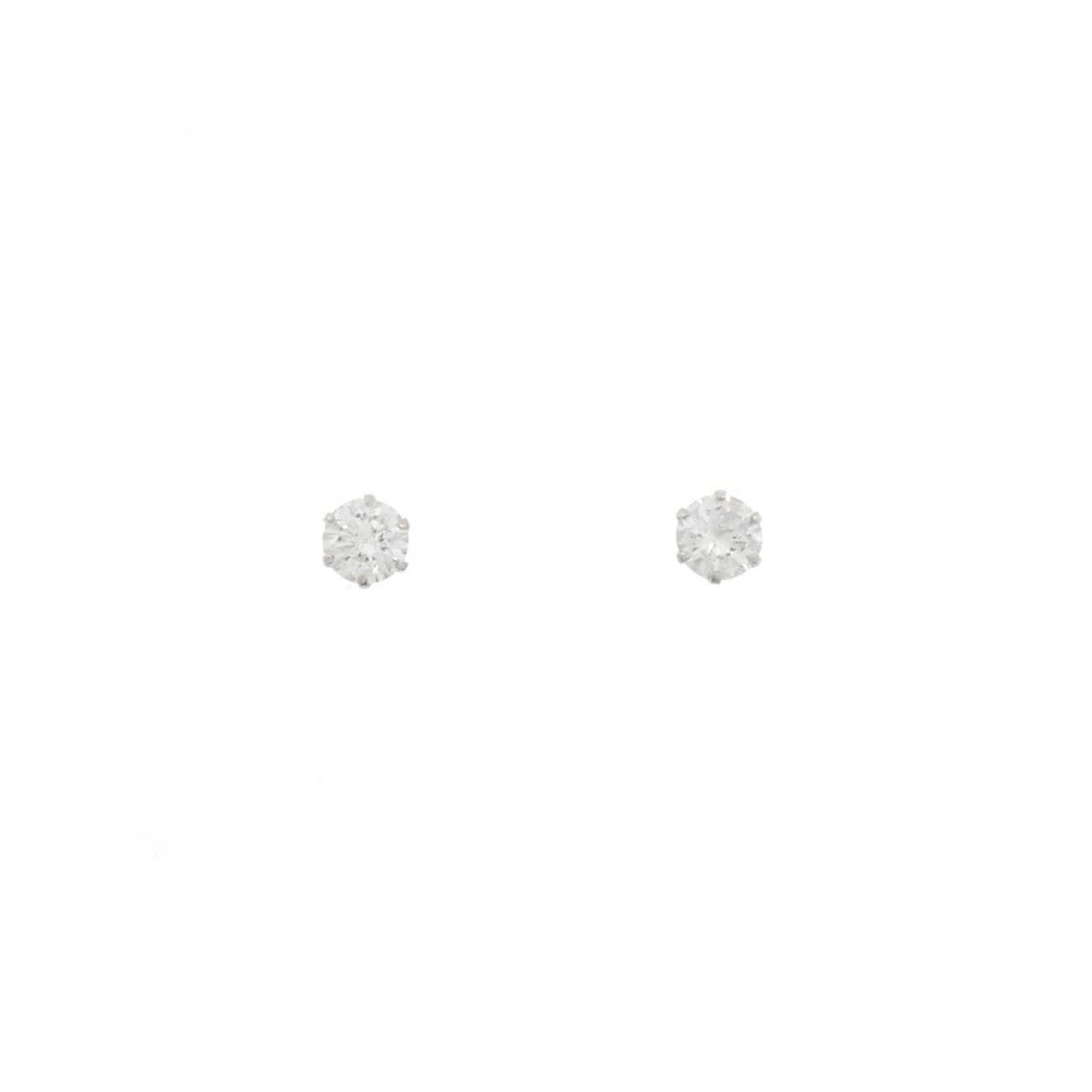 PT900 ソリティア ダイヤモンド ピアス 0.361CT