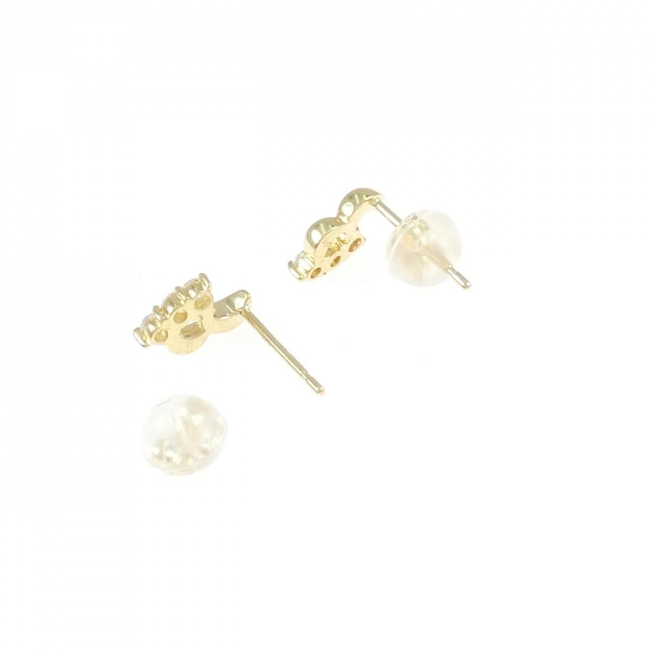 K18YG ダイヤモンド ピアス 0.14CT