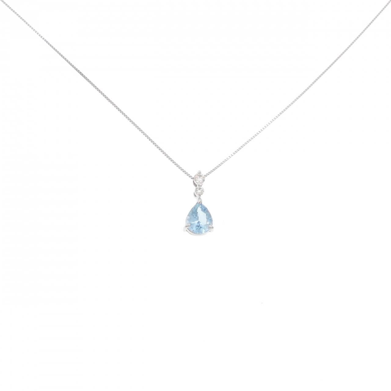【リメイク】PT アクアマリン ネックレス 1.03CT