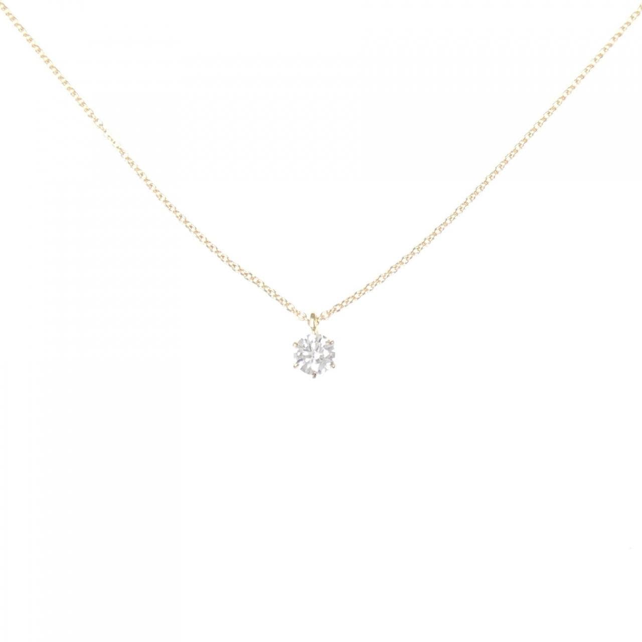 [再加工款] K18YG钻石项链 0.220CT G SI2 3EXT