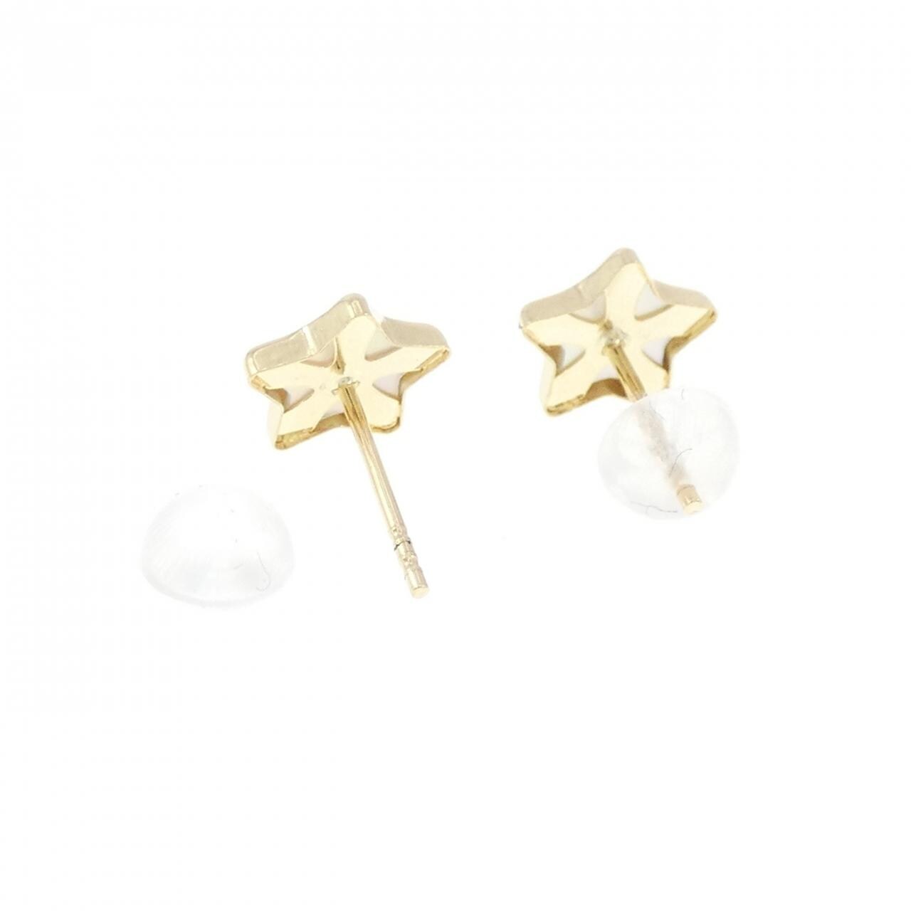 【新品】750YG スター マザーオブパール ピアス