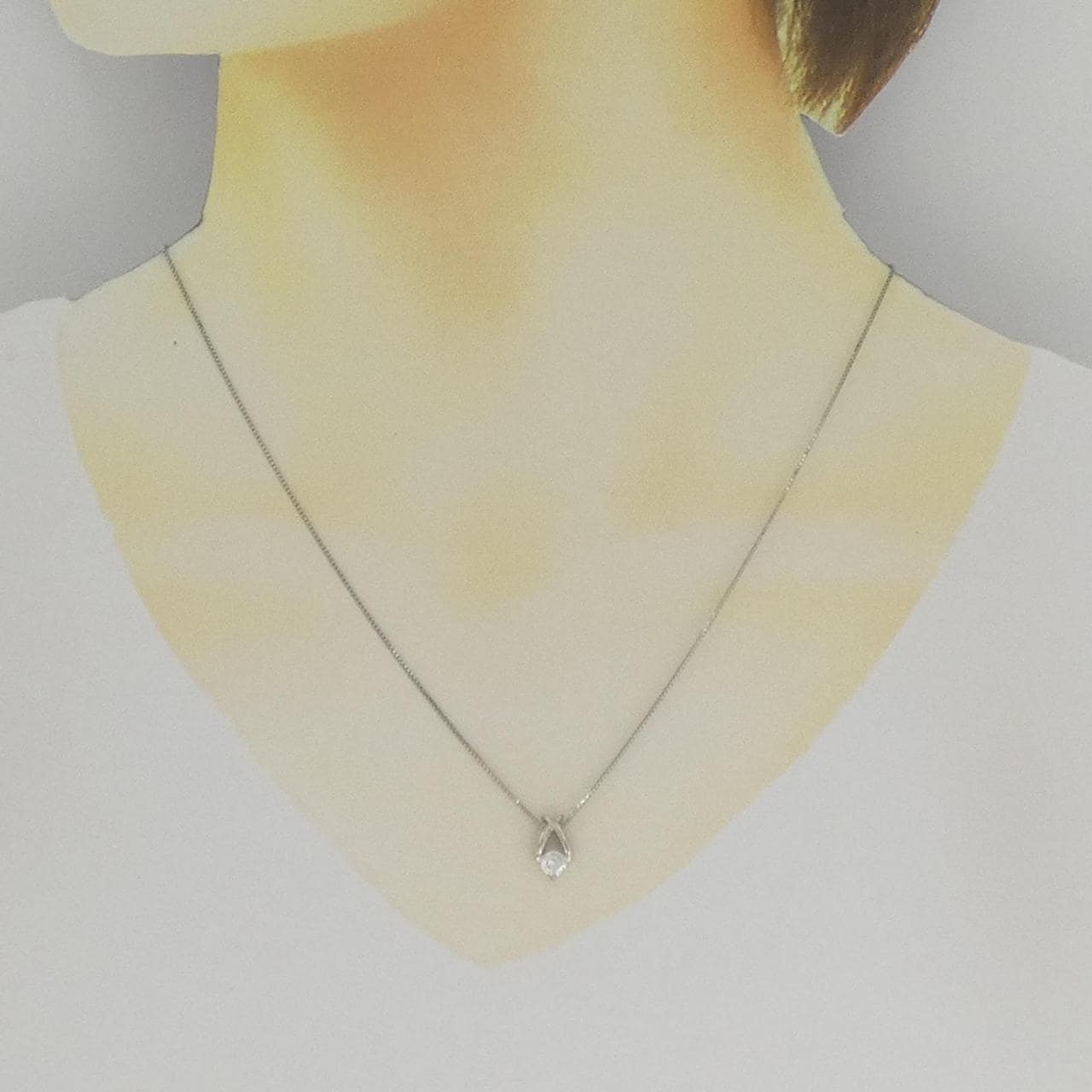 PT900/PT850 ダイヤモンド ネックレス 0.22CT