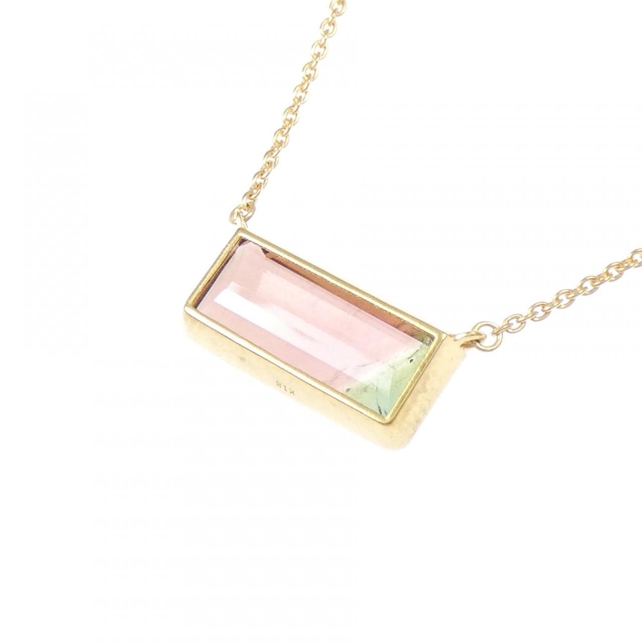 【新品】K18YG トルマリン ネックレス