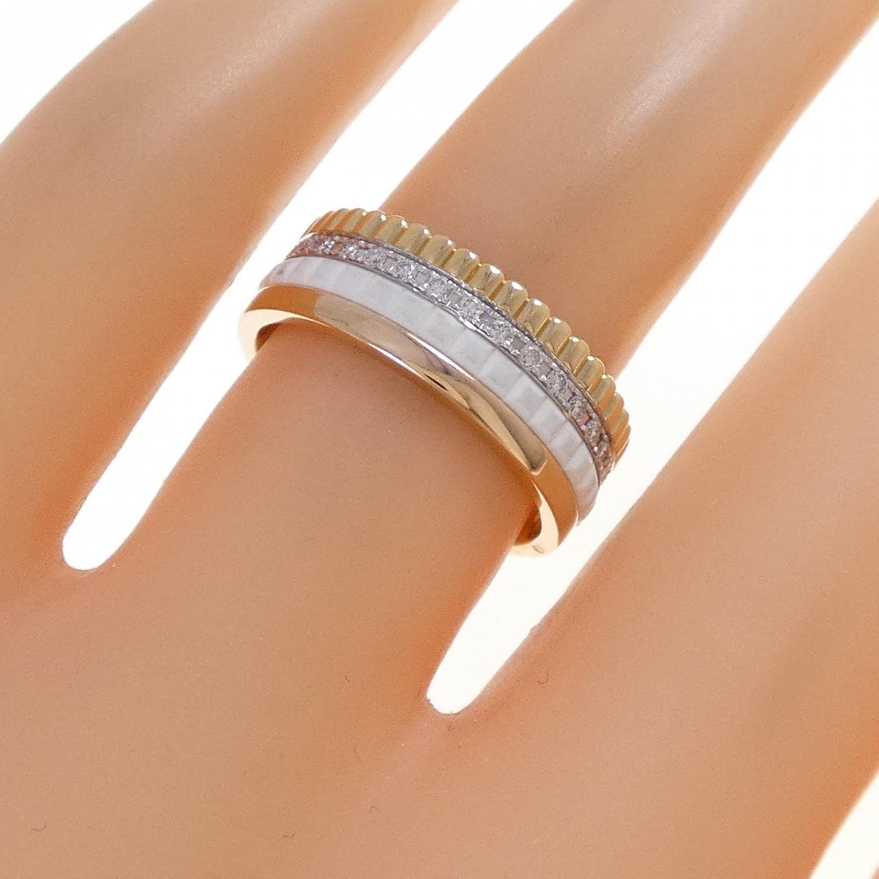 ブシュロン キャトル ホワイト スモール リング