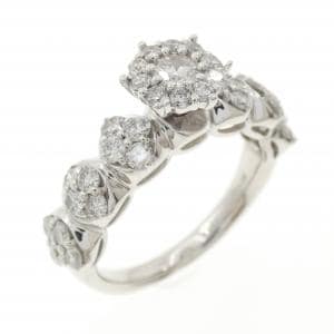 K18WG ダイヤモンド リング 1.00CT