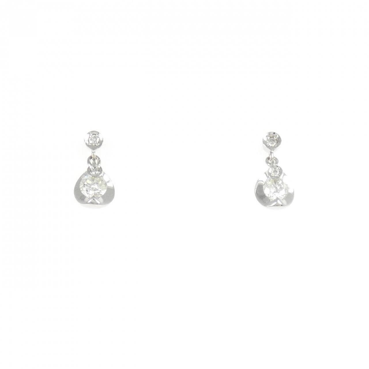 K18WG ダイヤモンド ピアス 0.20CT