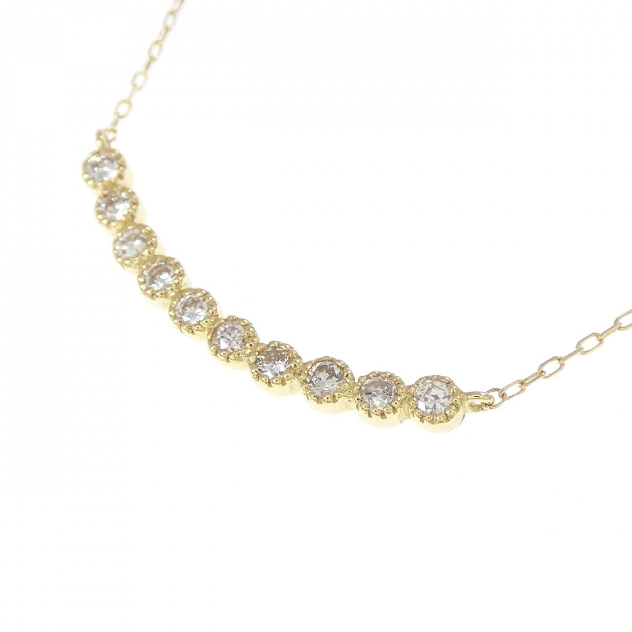 K18YG ダイヤモンド ネックレス 0.10CT