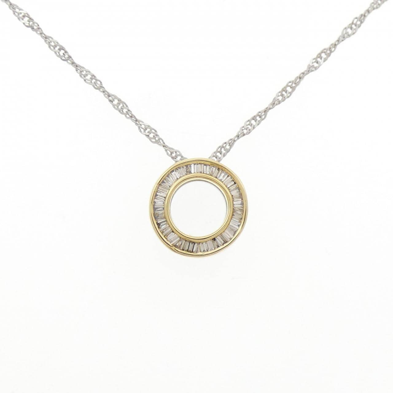 K18YG/PT850/K18WG トルマリン ネックレス 0.21CT