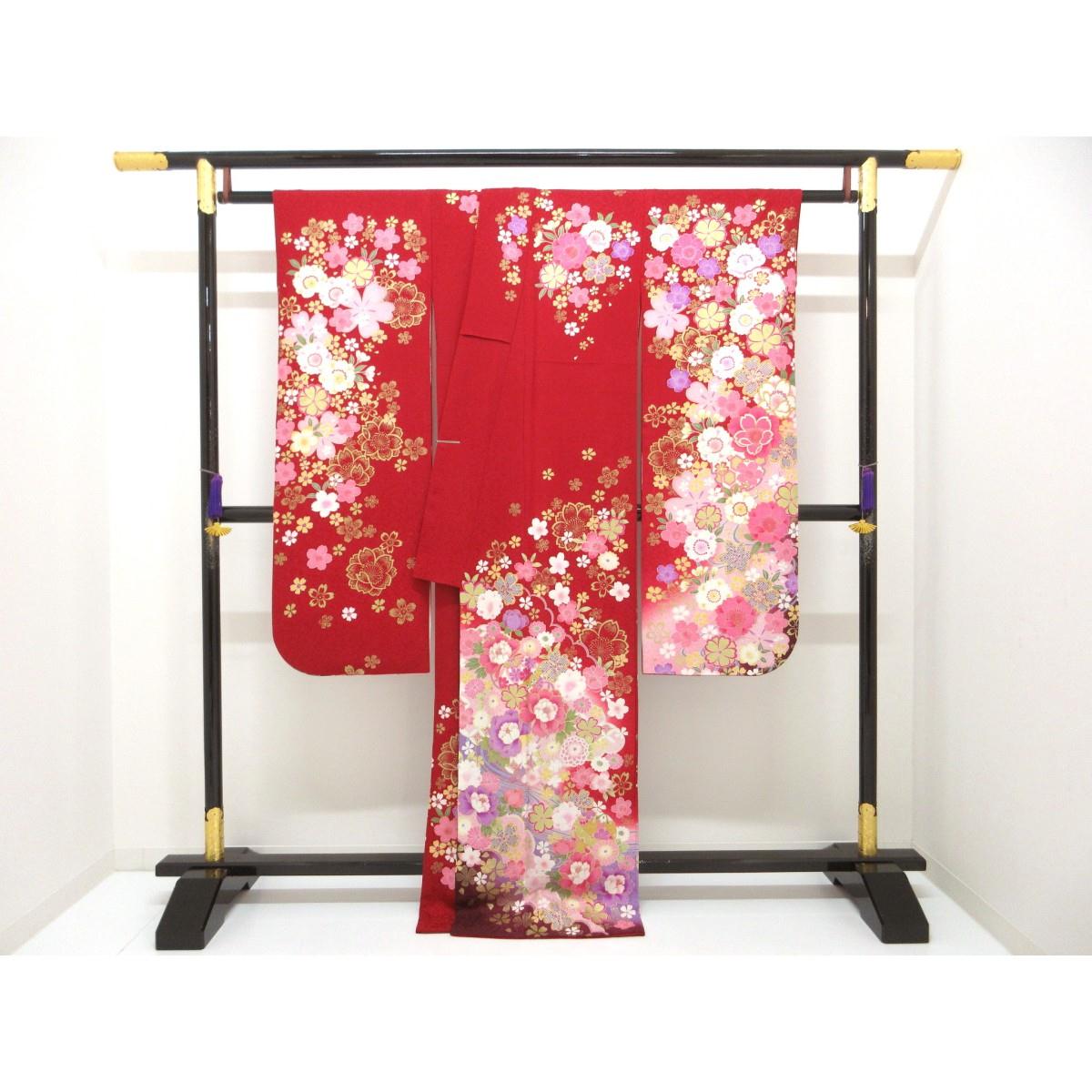 振袖　友禅金彩加工　ボカシ染
