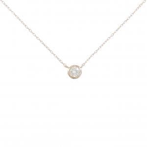 K18PG ソリティア ダイヤモンド ネックレス 0.15CT